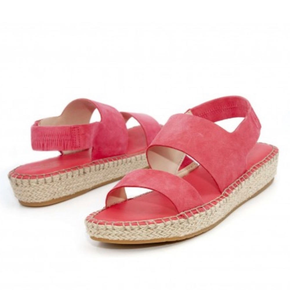 Cole Haan Cloudfeel Suede Espadrille Sandals Fuchsia Size 11 B Mint Condition!